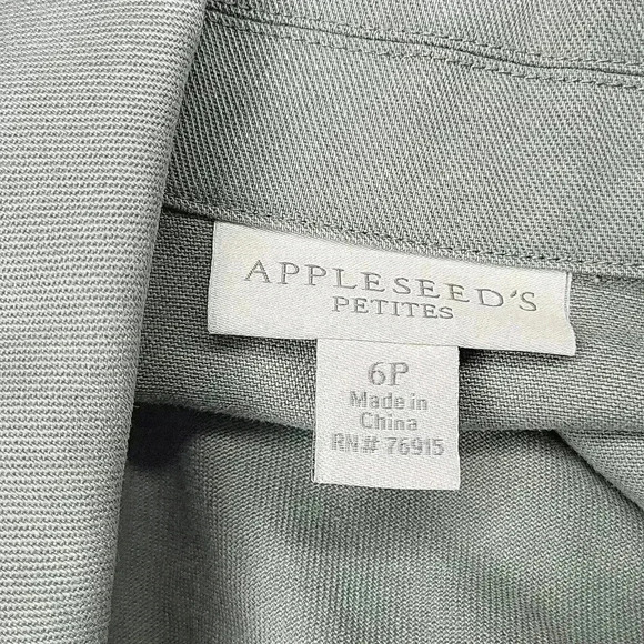 Appleseeds Petites Vintage Sage Green Dress Button Down‎ Size 6P - Picture 8 of 9